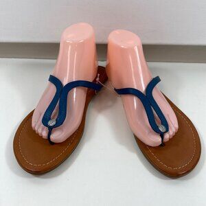 Unisa Womens Blue Strappy Sandals Flip Flops Shoes Spring Summer Pool Size 10M